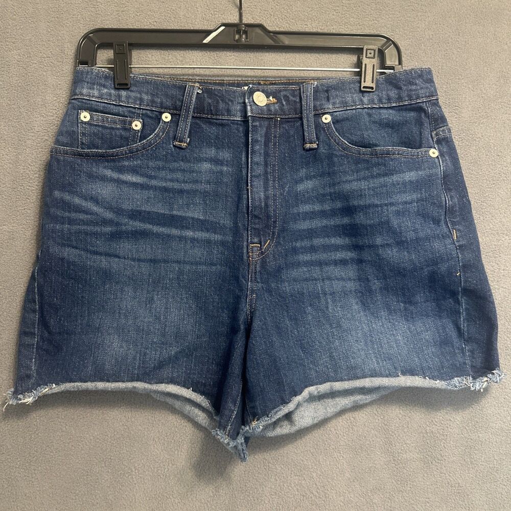 Madewell Perfect Jean‎ Short Denim Shorts Womens Size 30 Dark Wash Stretch